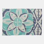 Blue Batik Tile IV Theedoek (Horizontaal)