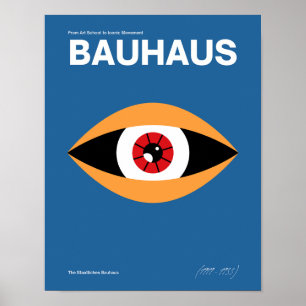 Blue Bauhaus Art Vintage Imprimer Poster géométriq