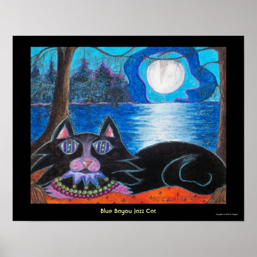 Blue Bayou Jazz Cat Poster (Voorkant)