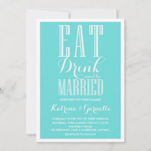 Blue Be Marié Faire-part de mariage