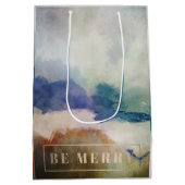 Blue Be Merry Holiday Medium Cadeauzakje (Achterkant)