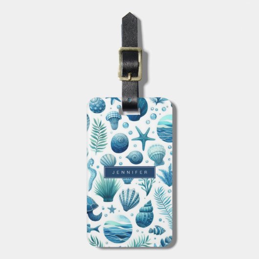 Blue Beach Bagagelabels (Voorkant verticaal)