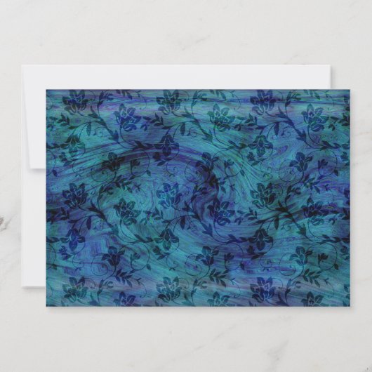 Blue Beach Destination Mariage Invitation (Dos)