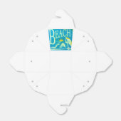 Blue Beach Favor Box Bedankdoosjes (Uitgevouwen)