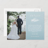 Blue Beach foto bruiloft Dank u Briefkaart (Voorkant / Achterkant)