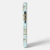 Blue Beach Gold Sea Shells Case-Mate iPhone Case (Achterkant / Links)
