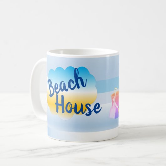 Blue Beach House Mug (Devant gauche)