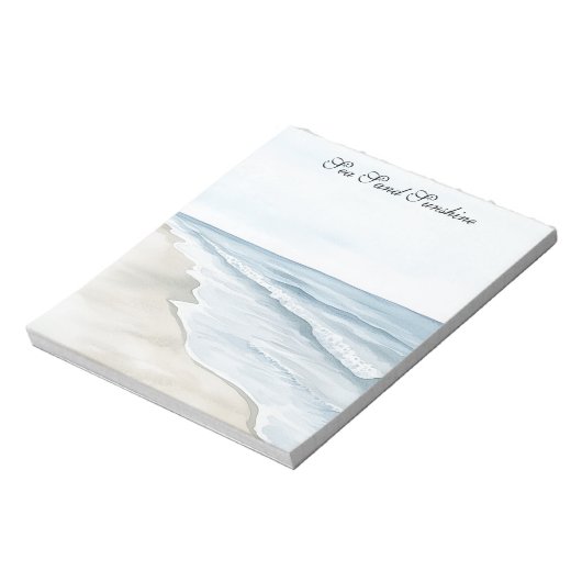 Blue Beach Ocean Notitieblok (Gedraaid)