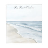 Blue Beach Ocean Notitieblok (Voorkant)