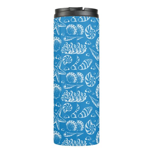 Blue Beach Patroon Thermosbeker (Achterkant)