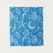 Blue Beach Patroon Wandkleed (Voorkant)