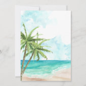 Blue Beach Photo Invitation du 21e anniversaire (Dos)