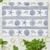 Blue Beach - Serviettes de cuisine (Plié)