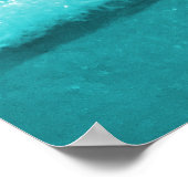 Blue Beach Sign Ons Poster van de tabel met gastbo (Hoek)