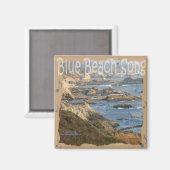 Blue Beach Song™ - Magnet Carré (Recto/Verso)