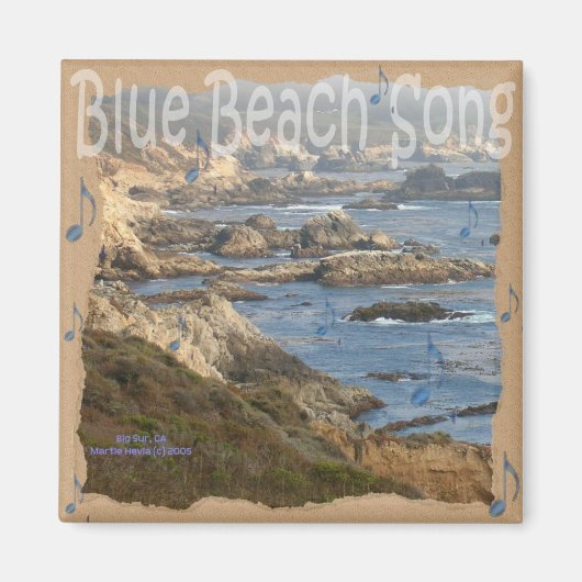 Blue Beach Song™ - Magnet Carré (Devant)