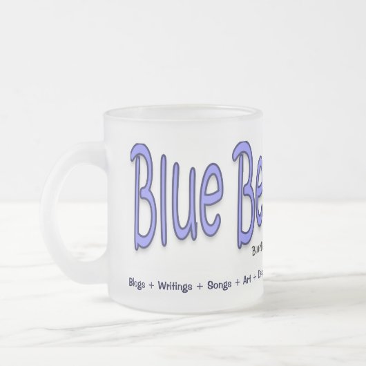 Blue Beach Song™-Mok Matglas Koffiemok (Links)