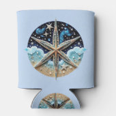 Blue Beach thema Koelbox Blikjeskoeler (Achterkant)