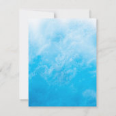 Blue Beach Waves Bat Mitzvah Reception Invitation Kaart (Achterkant)