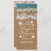 Blue Beach Waves et programmes de mariage de sable (Devant / Derrière)