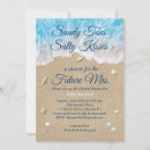Blue Beach Waves Invitation de la douche nuptiale (Devant)