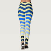 Blue Beach Waves Leggings (Dos)