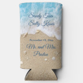 Blue Beach Waves Sandy Toes Seltzer Cooler (Voorkant)