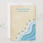Blue Beach Waves Starfish Summer Party Invitation (Dos)
