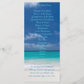 Blue Beach Wedding Ceremony Programma's (Achterkant)