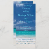 Blue Beach Wedding Ceremony Programma's (Voorkant / Achterkant)
