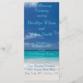 Blue Beach Wedding Ceremony Programma's (Voorkant)