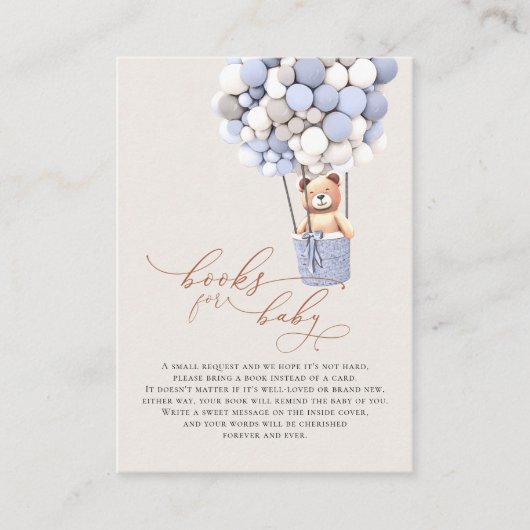 Blue Bear Balloons Baby Books Carte de boîtier (Devant)