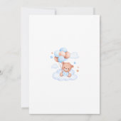 Blue Bear Espagnol Baby shower Boy invitation (Dos)