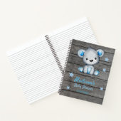 Blue Bear Hues Baby shower de livre Rustique (Intérieur)