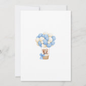 Blue Bear Spanish Baby Shower Boy invit Kaart (Achterkant)
