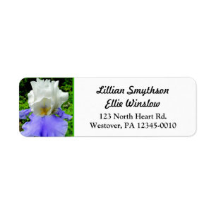 Blue-Bearded Iris Custom Skinny Adresetiketten Etiket