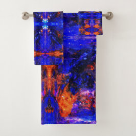 Blue Beast Running Fire Bad Handdoek