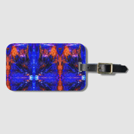 Blue Beast Running Fire Bagagelabel