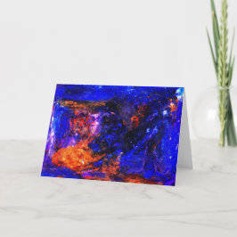 Blue Beast Running Fire Bedankkaart