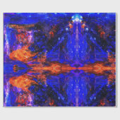 Blue Beast Running Fire Cadeaupapier (Vlak)