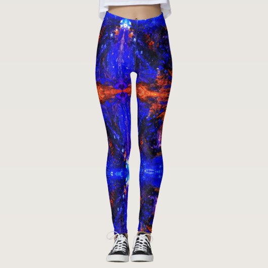 Blue Beast Running Fire Leggings (Voorkant)