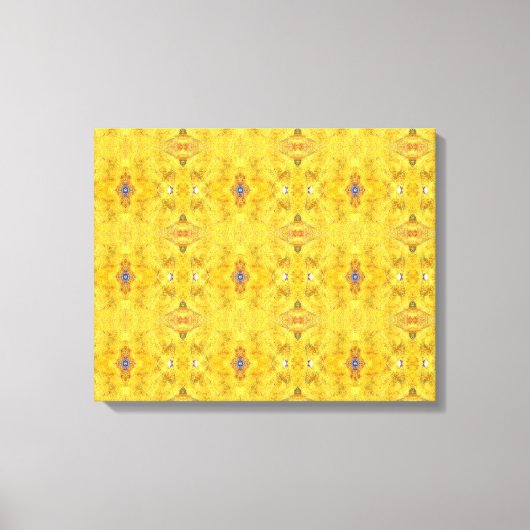 Blue Beast Running Yellow Canvas Afdruk (Voorkant)