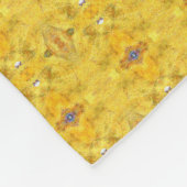 Blue Beast Running Yellow Fleece Deken (Hoek)