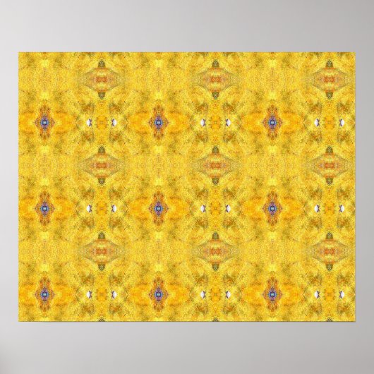 Blue Beast Running Yellow Poster (Voorkant)