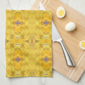 Blue Beast Running Yellow Theedoek (Quarter Fold)