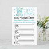 Blue beer Baby Animals Name Game (Staand voorkant)