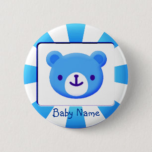 Blue Beer Baby Button