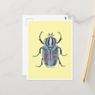 Blue Beetle Aquarel Briefkaart