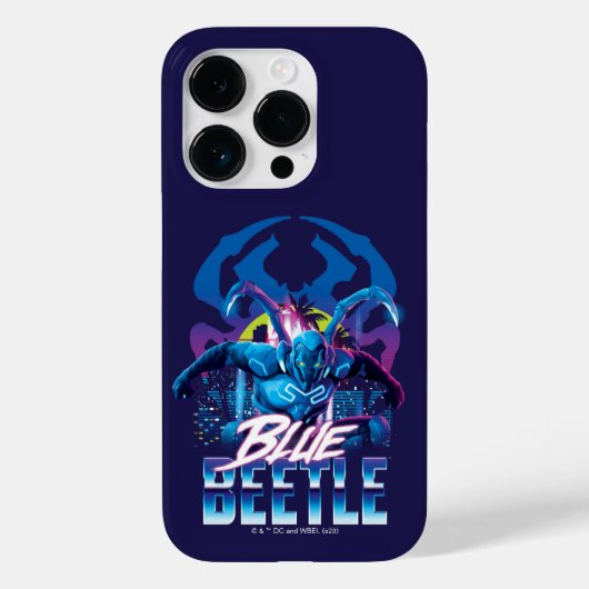 Blue Beetle Retrowave City zonsondergang Case-Mate iPhone Case (Achterkant)