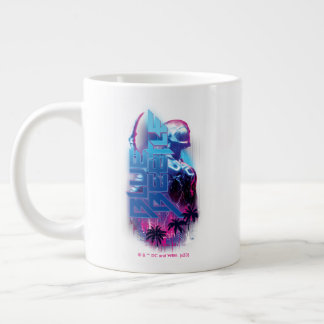 Blue Beetle Retrowave Stadslampjes Extra Grote Beker